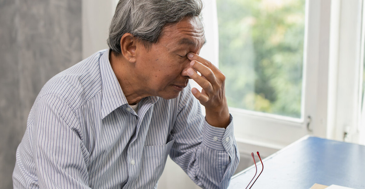 Man-suffering-from-nasal-obstruction